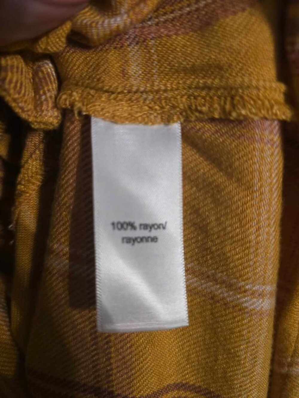 Maurices Plaid Button Up Shirt Womens Size XL Yellow Pink Long Sleeve Western C - Picture 8 of 8